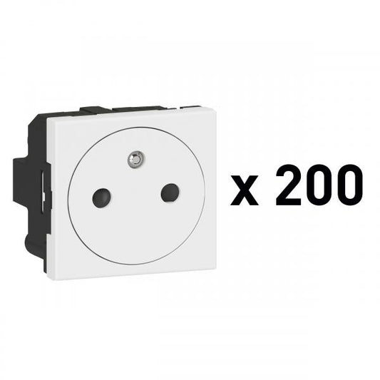 LEGRAND - Prise de courant Surface (x200) Mosaic - 2P+T - 2 modules - blanc - Réf. Fab.: 077199L