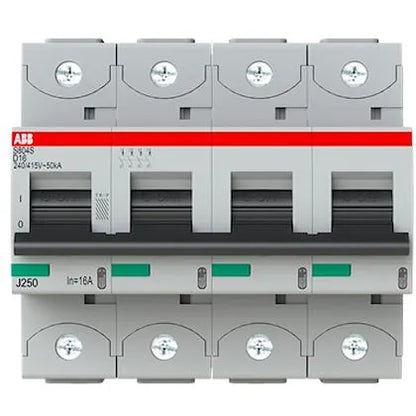 ABB - S800S Disjoncteur modulaire - 4P - 16A - Cbe D -Icu 50kA (6 modules) - Vis - Réf. fab.: 2CCS864001R0161
