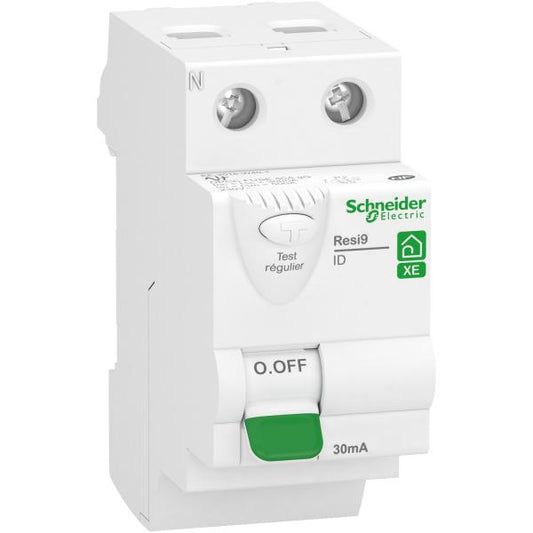 Schneider Electric - RESI9 XE - interrupteur différentiel - 2P - 63A - 30mA - Type Fsi - embrochable - Réf. fab.: R9ERF263