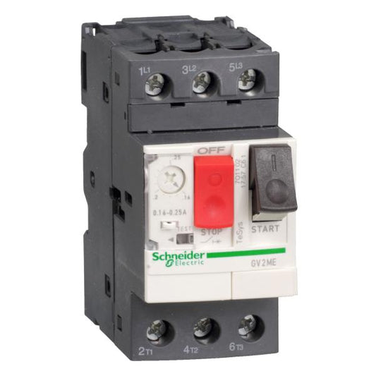 Schneider - Tesys gv2me - disjoncteur moteur - 2,5..4A - 3P 3d - déclencheur magnéto-thermique - Réf. fab.: GV2ME08
