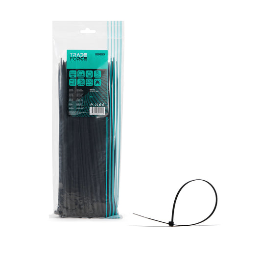 TradeForce - 100 colliers industriels de cablage , 300 x 4,8 mm, noir, intext - Réf. fab.: 0000460034