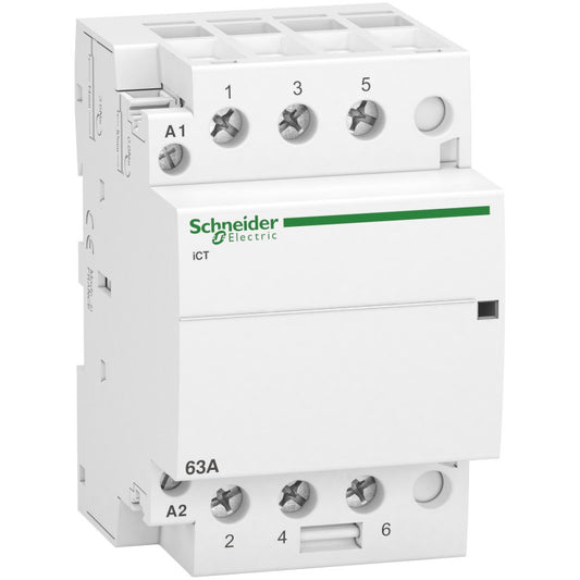 Schneider Electric - Acti9 iCT - Contacteur auxiliarisable - 3P - 63A - 3NO - 220/240Vca - 50Hz - Réf. fab.: A9C20863