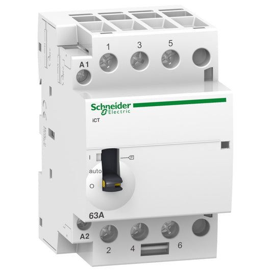 Schneider Electric - Acti9 iCT - Contacteur à commande manuelle - 3P - 40A - 3NO - 220/240Vca - 50Hz - Réf. fab. : A9C21843