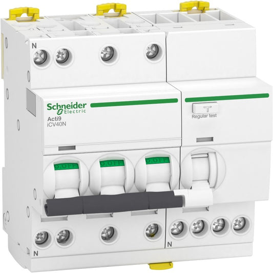 Schneider Electric - iCV40N Disjoncteur différentiel triphasé 3P+N 6A - 30mA - 6kA - Type AC courbe C - Réf. fab.: A9DE3706