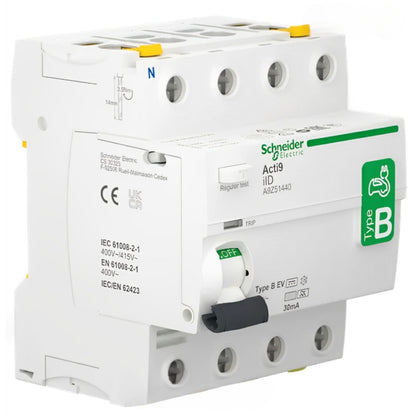 Schneider Electric - Acti9 iID - interrupteur différentiel - 2P - 16A - 30mA - type B - EV - 230V - Réf. fab.: A9Z51216