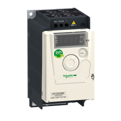 Schneider Electric - Altivar ATV12 - variateur de vit. - 0,37kW 0,55CV - 200..240V - 1ph - radiateur - Réf. Fab.: ATV12H037M2