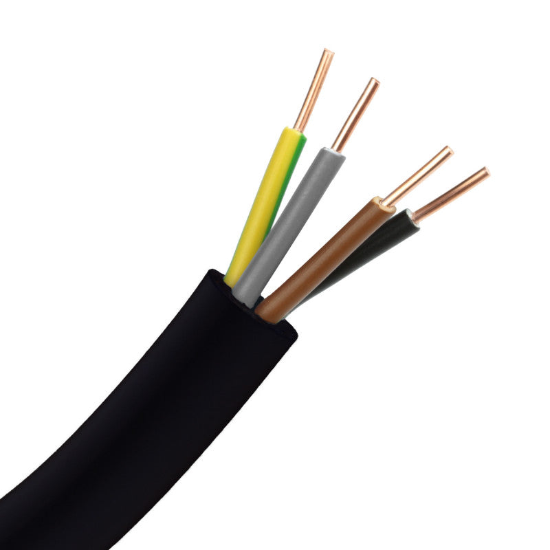 Sermes fils & câbles - Câble électrique rigide R2V 4G2,5mm² - couronne 100m - Réf. fab.: 0408C100