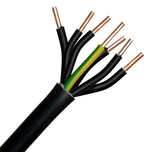 Sermes fils & câbles -  Câble industriel rigide U1000 rigide R2V 7G1,5 Multi - TGL au mètre - 50m - Réf. Fab.: 0425T