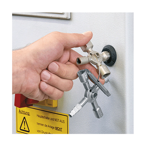 KNIPEX - Multi-function universal Twinkey control cabinet key - Mfg. Ref.: 00 11 01