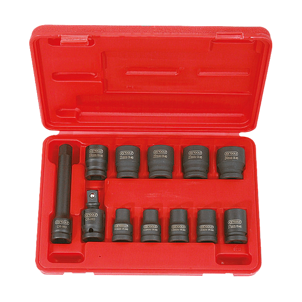 KSTOOLS -  Coffret 12 douilles à chocs 12'' - Réf. fab.: 515.0112