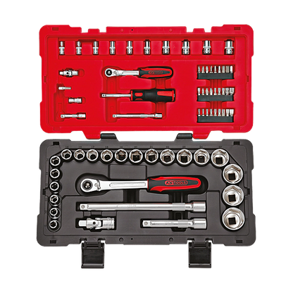 KSTOOLS - Coffret 68 pièces 1/4'' et 1/2'' - Réf. fab.: 922.0667