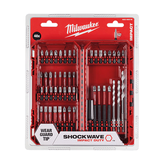 Milwaukee - Coffret d'embouts Shockwave 48 pièces - Réf. Fab. : 4932492005