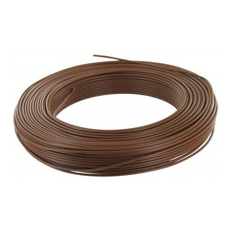 Sermes fils & câbles - Fil H07 V-U (Rigide) 1,5 mm² - Couronne 100 m - Marron - Réf : 0002M