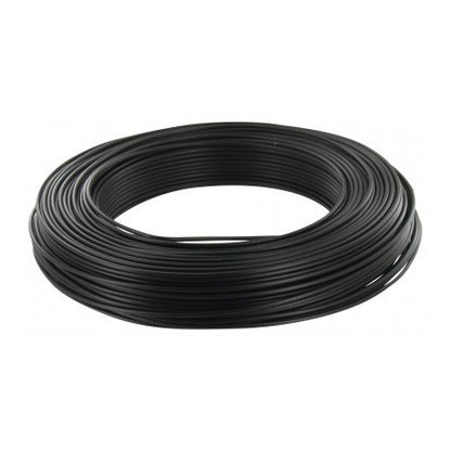 Sermes fils & câbles - Fil H07 V-U (Rigide) 1,5 mm² noir - Couronne 100 m - Noir - Réf : 0002N