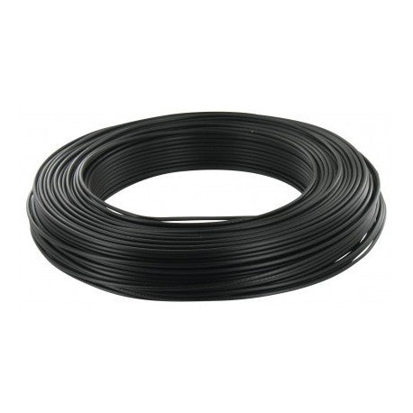 Sermes fils & câbles - Fil H07 V-U (Rigide) 1,5 mm² noir - Couronne 100 m - Noir - Réf : 0002N