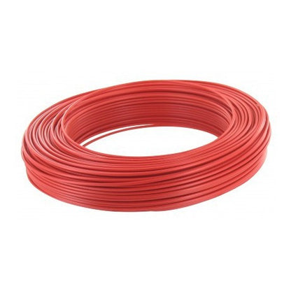 Sermes fils & câbles - Fil H07 V-U (Rigide) 1,5 mm² rouge - Couronne 100 m - Rouge - Réf : 0001R