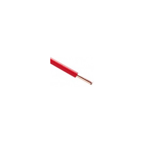 Sermes fils & câbles - Fil H07 V-U (Rigide) 1,5 mm² rouge - Couronne 100 m - Rouge - Réf : 0001R