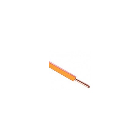 Sermes fils & câbles - Fil H07 V-U (Rigide) 1,5 mm² - Couronne 100 m - Orange - Réf : 0002O