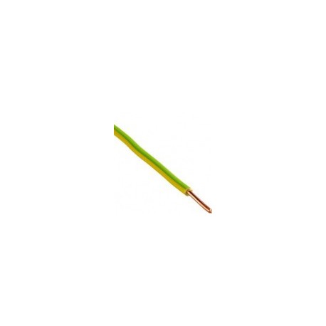 Sermes fils & câbles - Fil H07 V-U (Rigide) 1,5 mm² vert/jaune - Couronne 100 m - Vertjaune - Réf.: 0001V001J