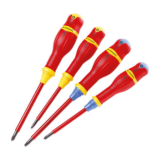 FACOM - Jeu de 4 tournevis Borneo Slim isolés 1000 V - Réf. fab.: ATB.J4TVE