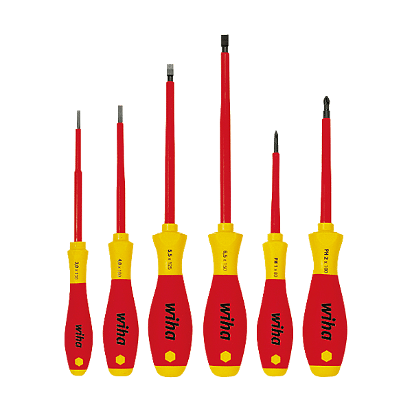 WIHA  - Jeu de 6 tournevis Softfinish isolés 1000 V- - Réf. Fab. : 00833