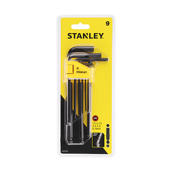 STANLEY - Jeu de 9 clés Allen tête sphérique - Réf. Fab. : 0-69-256