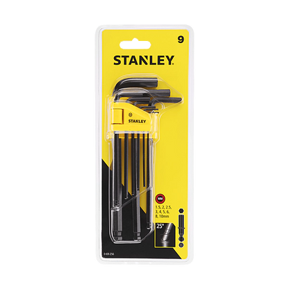 STANLEY - Jeu de 9 clés Allen tête sphérique - Réf. Fab. : 0-69-256
