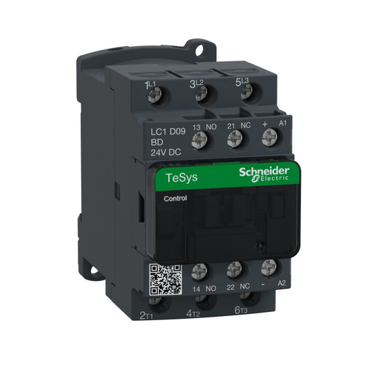 Schneider Electric - TeSys LC1D - contacteur - 3P - AC-3 440V - 9A - bobine 24Vcc  - Réf. fab. : LC1D09BD