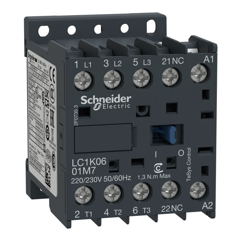 Schneider Electric - TeSys LC1K - contacteur - 3P - AC-3 440V - 6A - bobine 24Vca - Réf. fab.: LC1K0610B7
