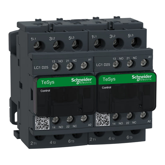 Schneider Electric - TeSys LC2D - contacteur inverseur - 3P - AC-3 440V - 25A - bobine 48Vca - Réf. fab.: LC2D25E7