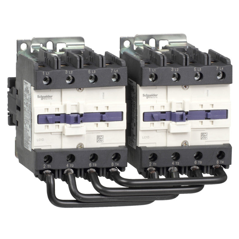 Schneider Electric - TeSys LC2D - contacteur inverseur - 4P - 4F - AC-1 440V - 125A - 230Vca 50/60Hz - Réf. fab.: LC2D80004P7