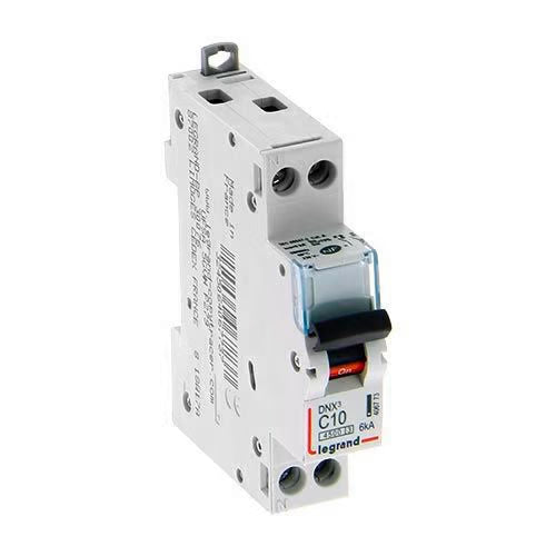 Legrand - Disjoncteur DNX3 4500 - vis/vis - U+N 230V~ 10A - 4,5kA - courbe C - 1 module - Réf. fab.: 406773