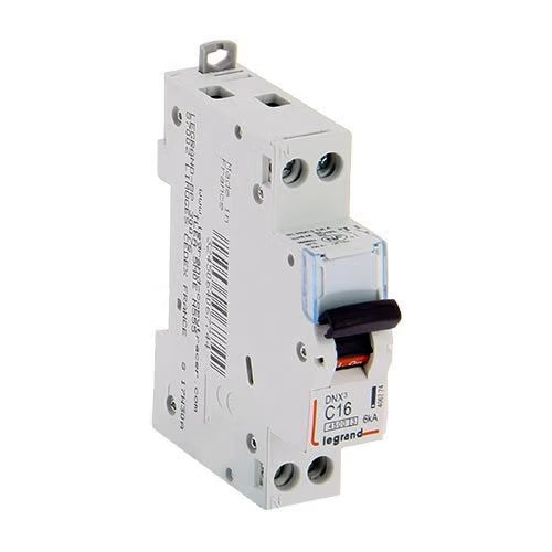 LEGRAND - Disjoncteur 16A unipolaire + neutre DNX3 - courbe C - 4,5/6kA - À vis - 1 module - Réf. Fab.: 406774
