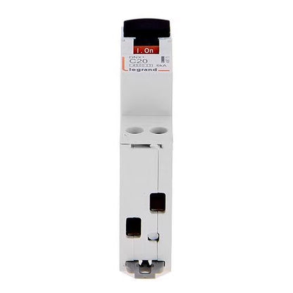 Legrand - Disjoncteur DNX3 4500 - vis/vis - U+N 230V~ 20A - 4,5kA - courbe C - 1 module - Réf. fab.: 406775