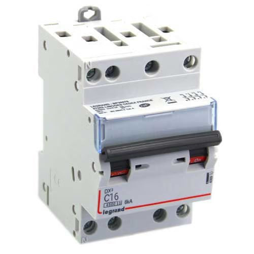 Legrand - Disjoncteur DX34500 6kA bornes à vis 4P 400V~ 10A courbe C - 3 modules - Réf. fab.: 406910