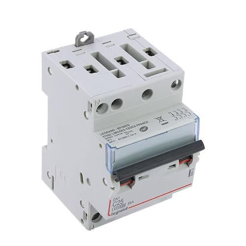 LEGRAND - Disjoncteur dnx³4500 6ka arrivée et sortie borne à vis - tétrapolaire 400v~ 25a courbe c - 3 modules - Réf. fab.: 406912