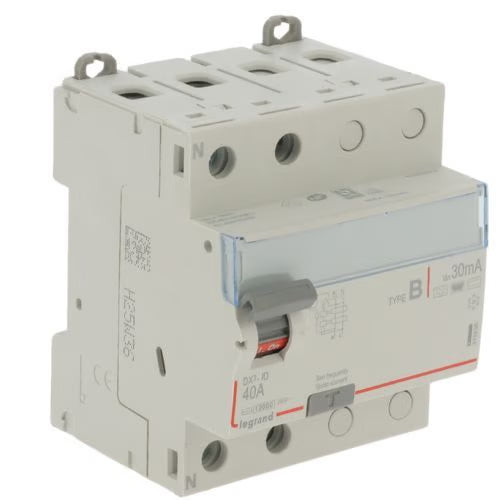 Legrand - Interrupteur différentiel DX3-ID vis - 2P 40A TypeB 30mA - 4 modules - Réf. fab.: 411956
