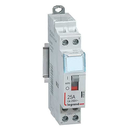 Legrand - Contacteur domestique CX3 silencieux bobine 230V~ -2P 250V~ 25A 2F - 1 module - Réf. fab.: 412501