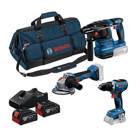 BOSCH - Kit 3 outils 18 V + 2 batteries GBA + 1 chargeur GAL Bosch Professional - Réf. fab. : 0615A50094
