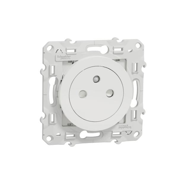 Schneider Electric -Odace 2011 - prise de courant 2P+T affleurante - blanc - Réf. Fab.: S520052