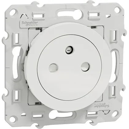 Schneider Electric -Odace 2011 - prise de courant 2P+T affleurante - blanc - Réf. Fab.: S520052