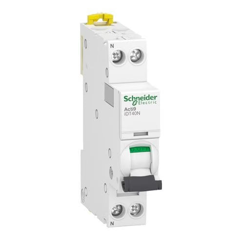 Schneider Electric - Acti9 iDT40N - Disjoncteur modulaire - 1P+N - 32A - Courbe D - 6000A/10kA - Réf. fab.: A9P34632