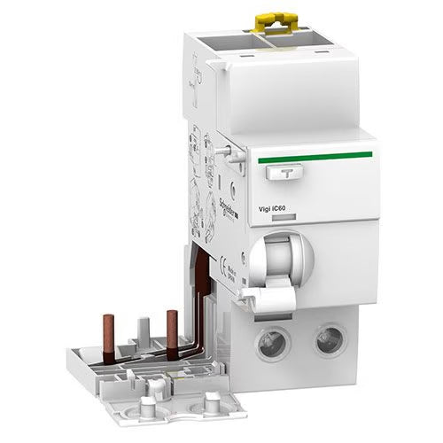 Schneider Electric - Acti9 Vigi iC60 - Bloc diff 230Vca (Ph/N) - 2P - 63A - 30mA - Type AC - Réf. fab.: A9V11263