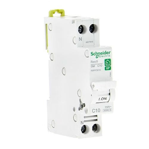 Schneider Electric - Resi9 - disjoncteur modulaire - 1P+N - 10A - courbe C - peignable - Réf. fab.: R9PFC610