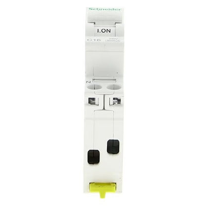Schneider Electric - Resi9 - disjoncteur modulaire - 1P+N - 16A - courbe C - peignable - R9PFC616 - Réf. fab.: R9PFC616