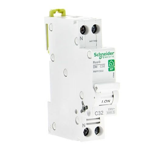 Schneider Electric - Resi9 - disjoncteur modulaire - 1P+N - 32A - courbe C - peignable - Réf. fab.: R9PFC632