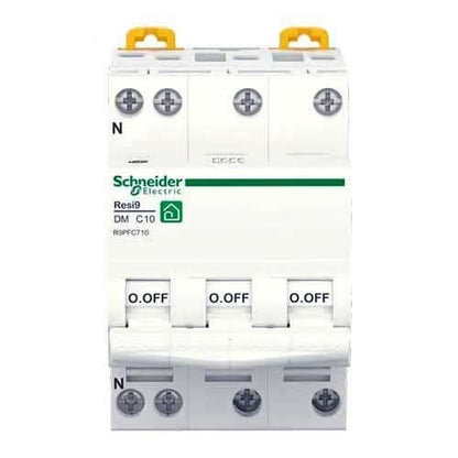 Schneider Electric - Resi9 - disjoncteur modulaire - 3P+N - 10A - courbe C - peignable - Réf. fab.: R9PFC710