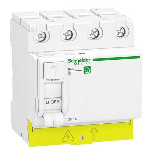 Schneider Electric - Resi9 - interrupteur différentiel - 4P - 63A - 30mA - Type A - peignable - Réf. fab.:  R9PRA463