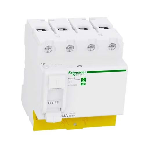 Schneider Electric - Resi9 - interrupteur différentiel - 4P - 63A - 30mA - Type AC - peignable - Réf. fab.: R9PRC463