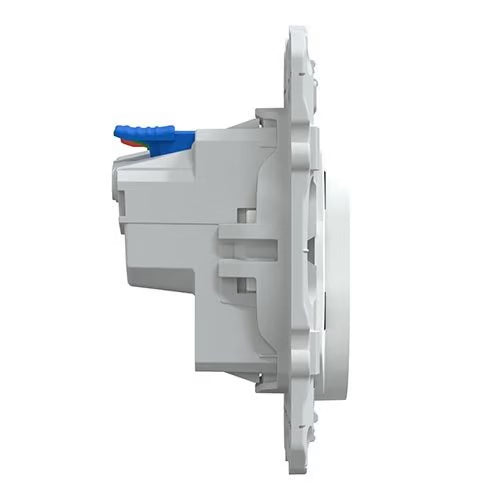 Schneider Electric - Ovalis - prise de courant 2P+T 16A affleurante - bornes automatiques - blanc - Réf. Fab. : S320052